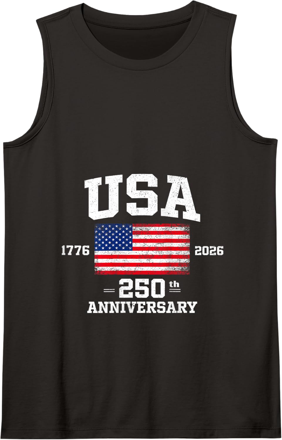 4th of July America US Flag Patriotic 250th Anniversary USA Tank Top - Black