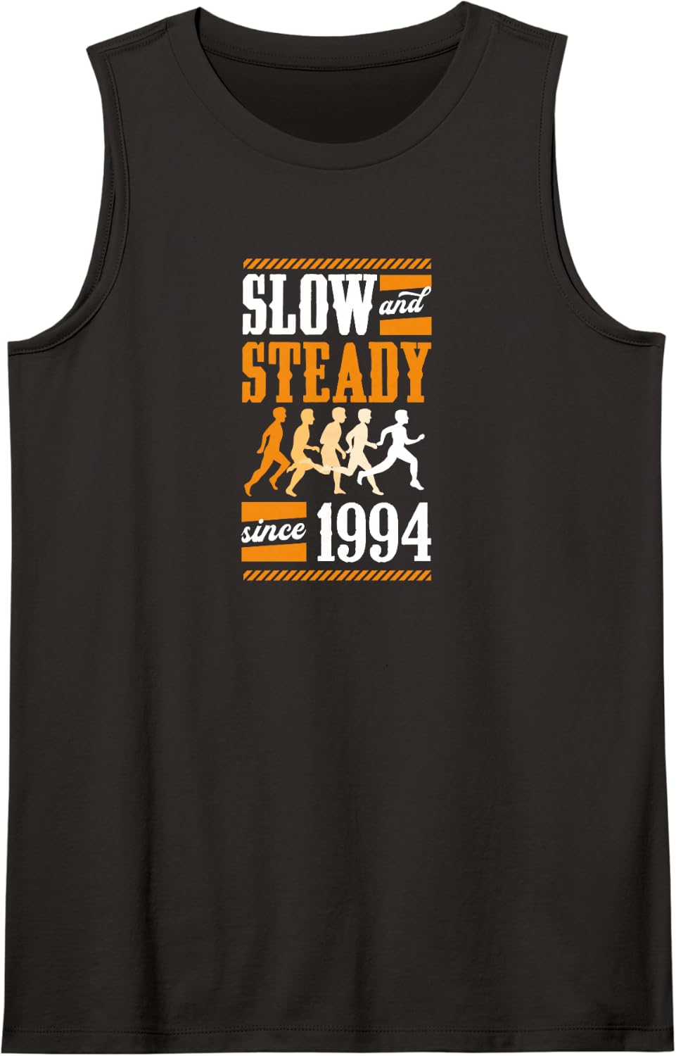 Slow and Steady Since 1994 Birthday Year Cross Country Sleeveless Tank Top - Black