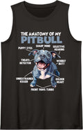 American Pitbull Dog Owner T Walk Pitbull Sleeveless Tank Top - Black