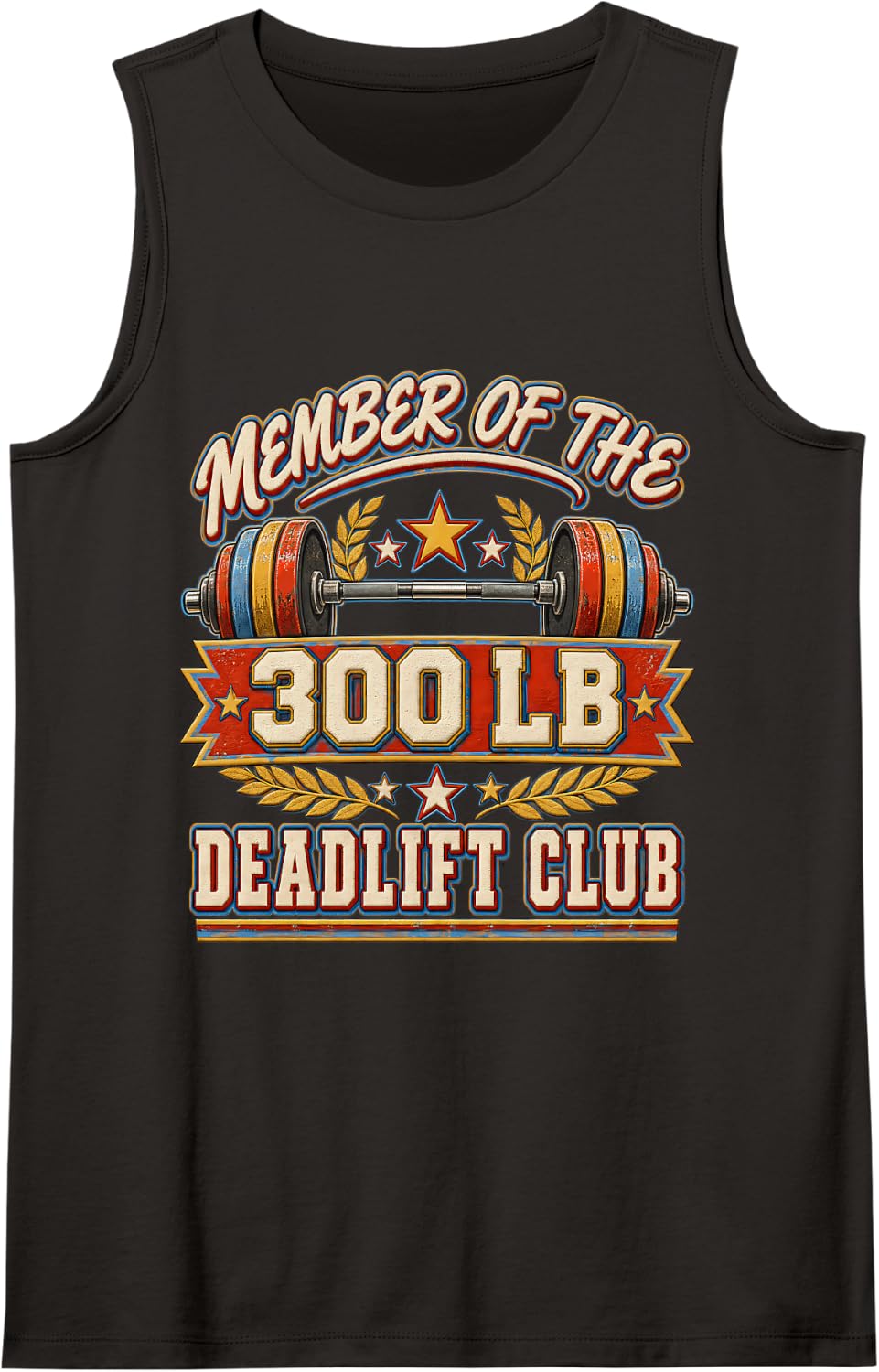 Member of The 300 LB Deadlift Club Strong Sleeveless Tank Top - Black