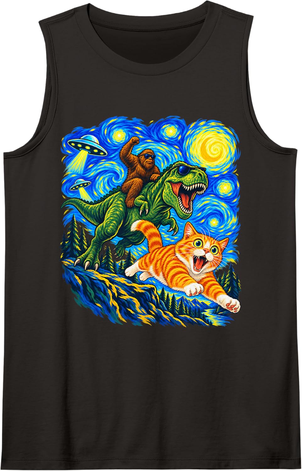 Crew Sleeveless Tank Top - Black