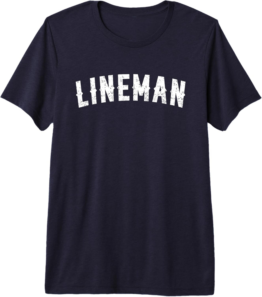 Lineman Classic Premium Tri-Blend T-Shirt - Navy Blue