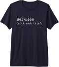 A sock thief Bernese Mountain Dog Premium Tri-blend T-Shirt - Navy Blue