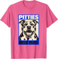 Pitties Need Hugs Pitbull Lover Retro Poster T-Shirt - Pink Heather