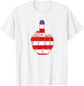 Middle Finger USA Flag 4th Of July Gift T-Shirt - White
