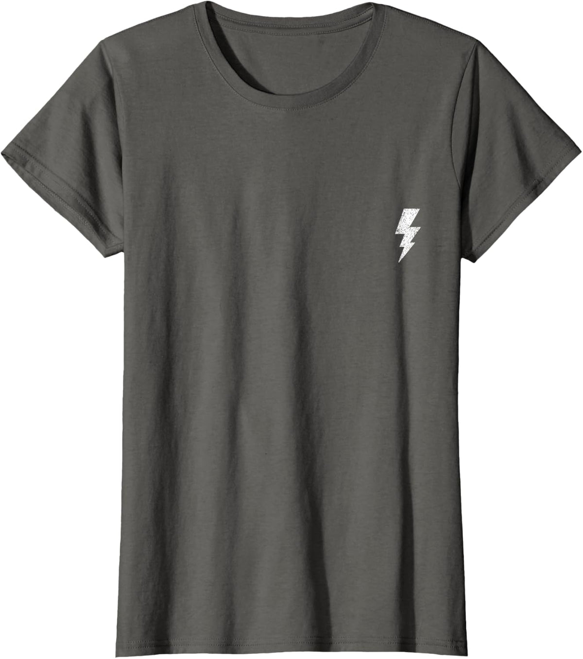 Lightning Lineman Symbol Pocket Size Minimal T-Shirt - Asphalt Grey