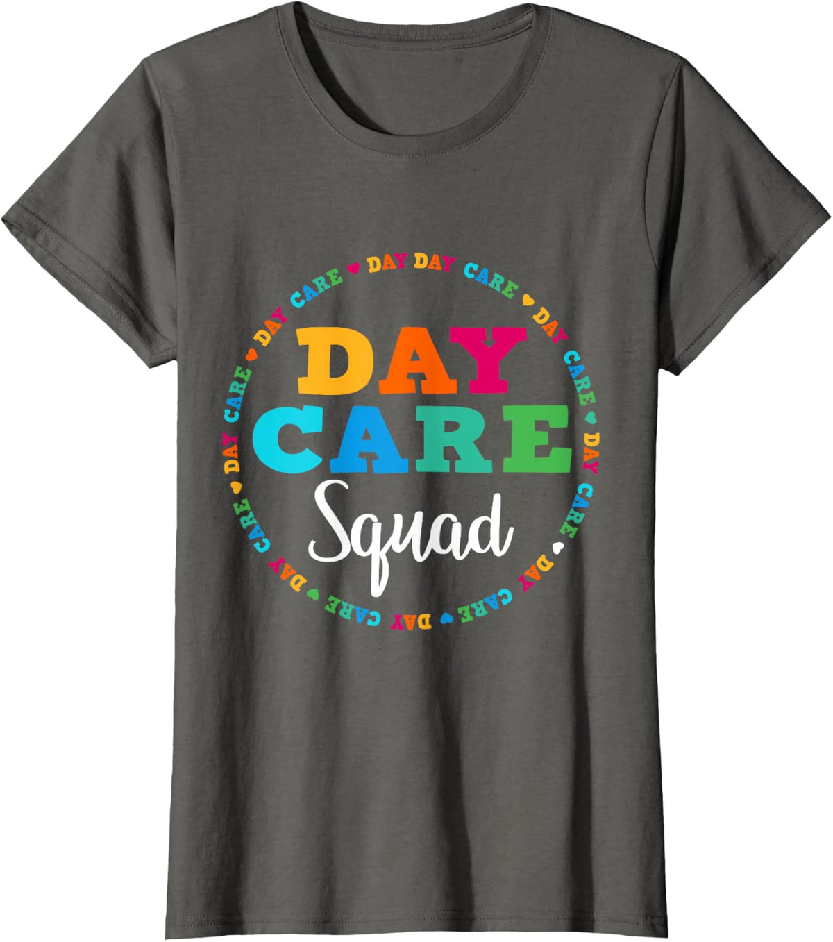 Daycare Squad Childcare Director School Provider Teacher T-Shirt - Asphalt Grey