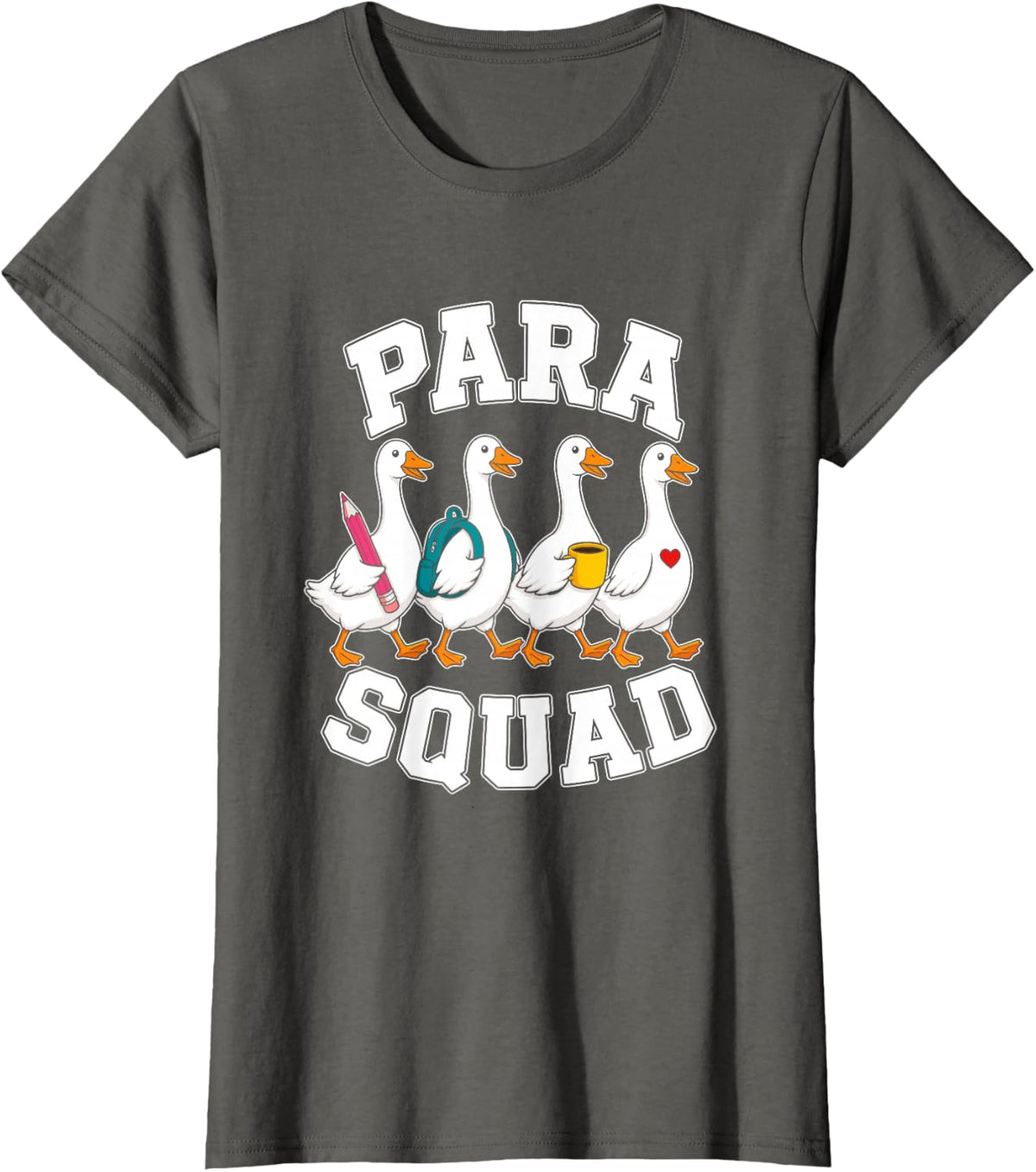 Paraprofessional Goose School para Squad T-Shirt - Asphalt Grey