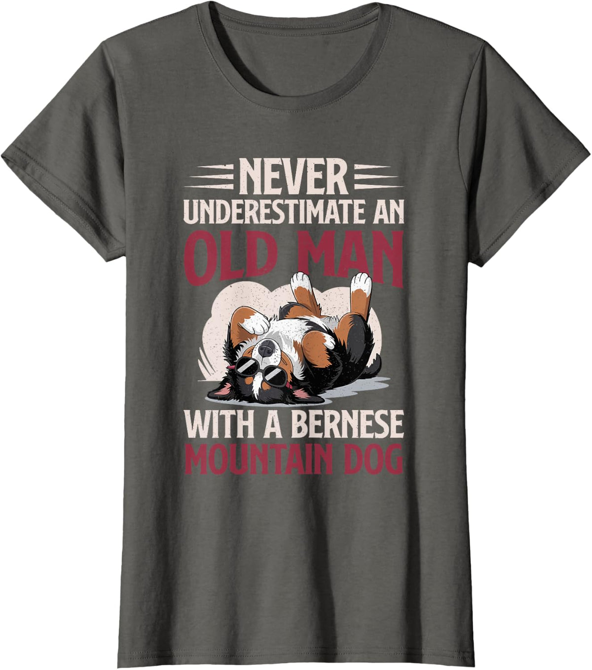 Bernese Mountain Dog Bernese Dog T-Shirt - Asphalt Grey