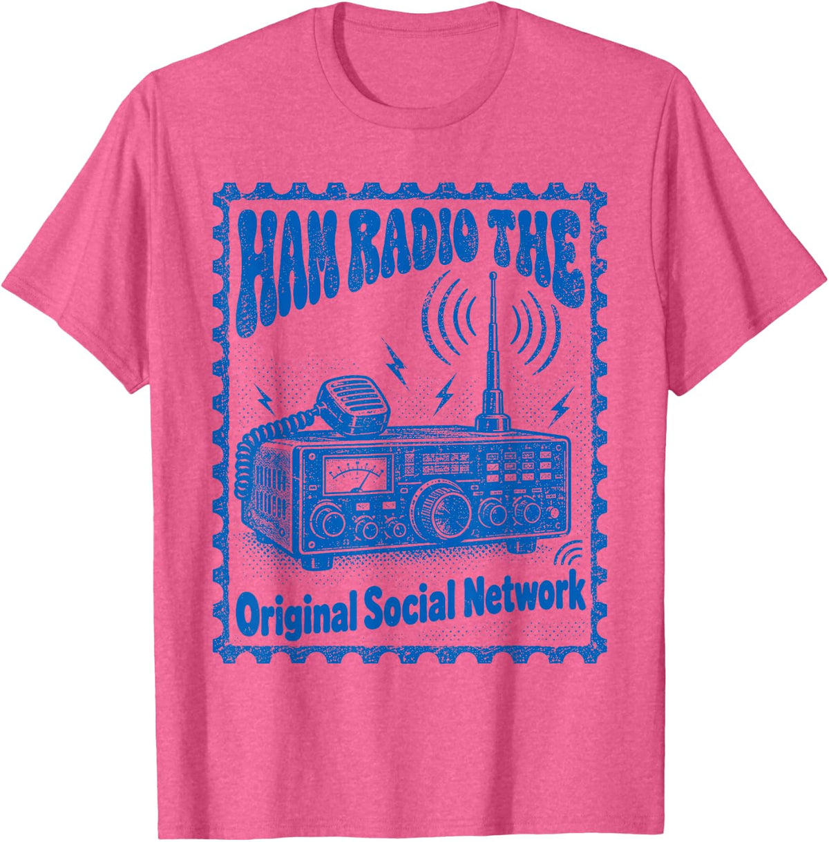 Ham Radio The Original Social Network T-Shirt - Pink Heather