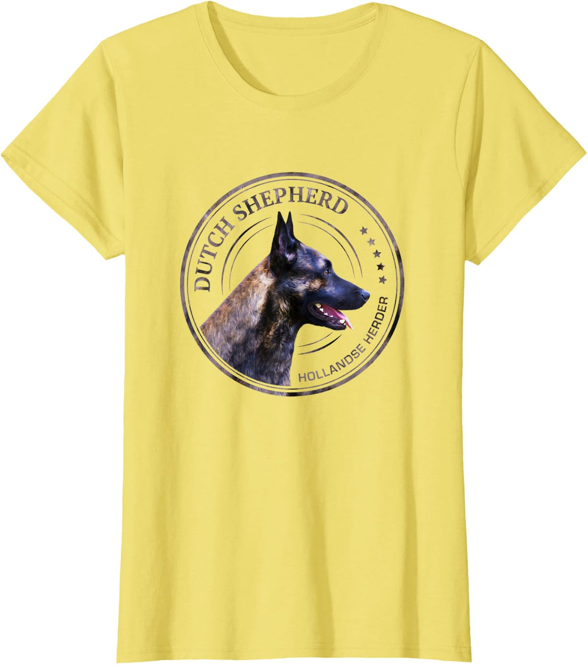 Dutch Shepherd - Dutchie T-Shirt - Lemon Yellow