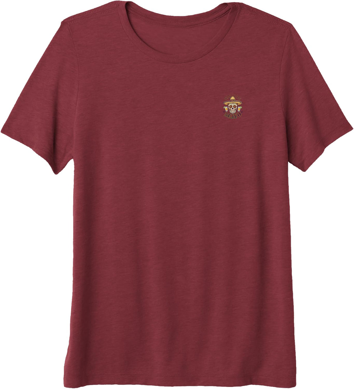 Front and Back. Cinco de Mayo Design for Everyone! Premium Tri-Blend T-Shirt - Burgundy