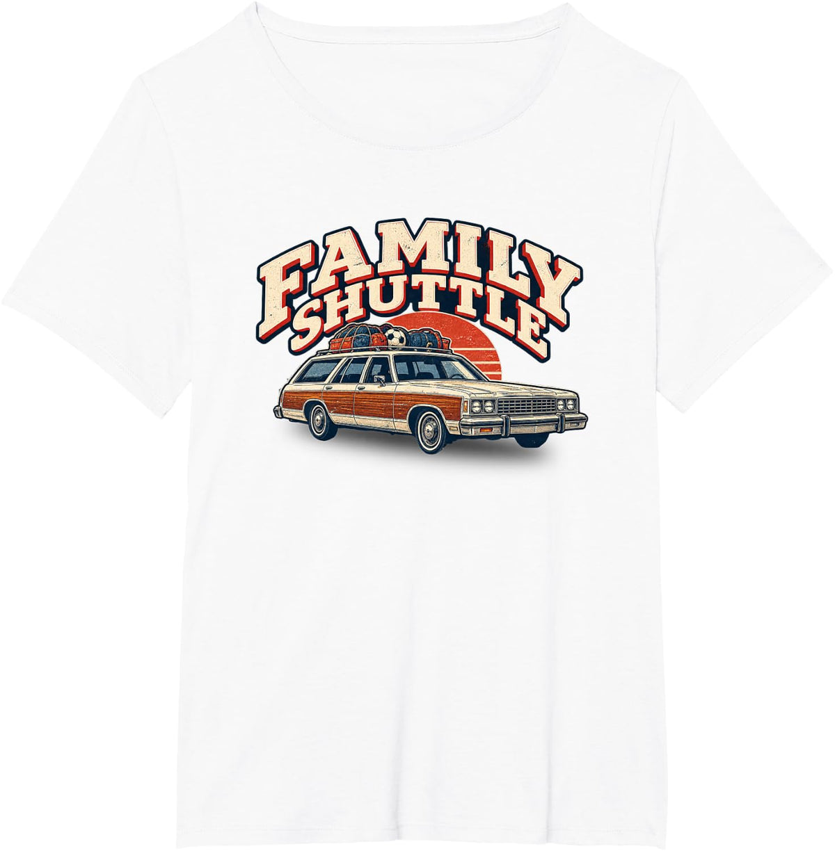 Family Shuttle Unlimited Miles Zero Tips Funny Parent T-Shir T-Shirt - White