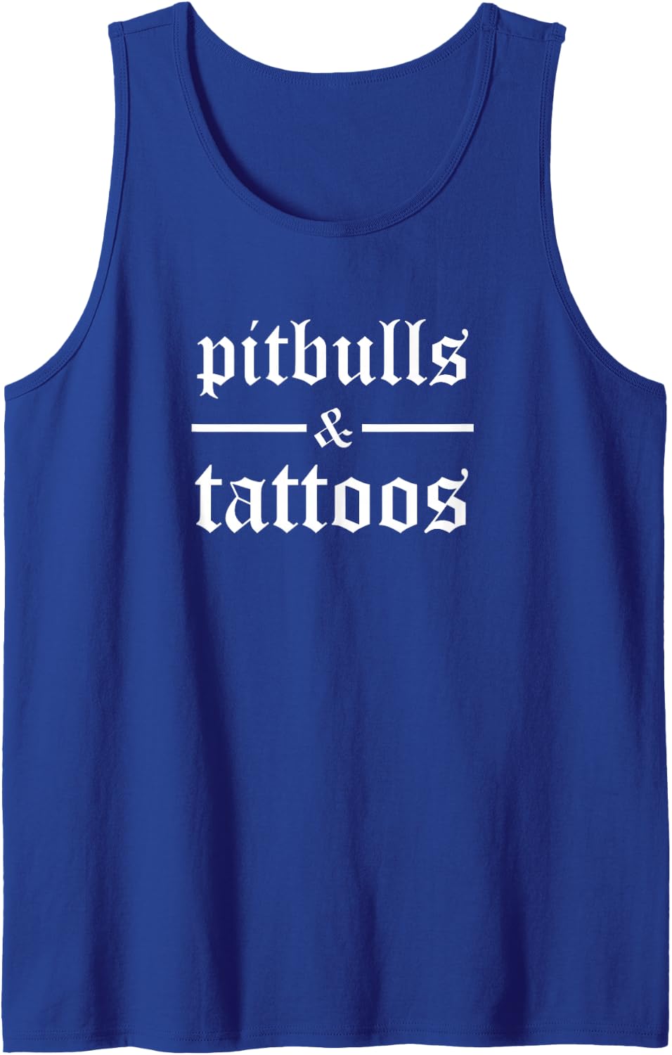 Pitbulls and Tattoos Funny Tattooed Dog Owner Tattoo Pitbull Tank Top - Royal Blue