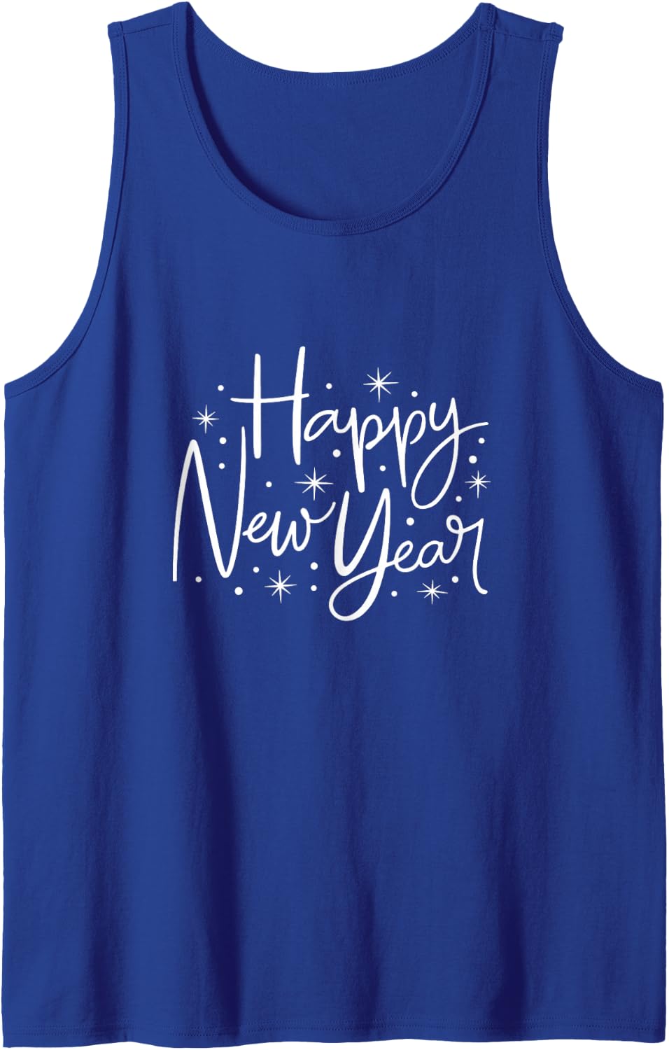 Happy New Year 2027 Script New Years Eve Celebration Sleeveless Tank Top - Royal Blue