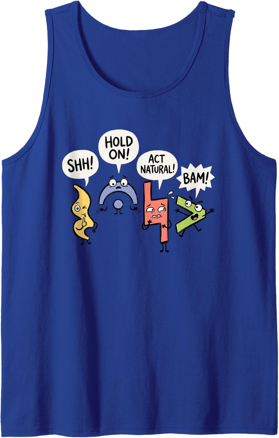 Funny Music Pun Sleeveless Tank Top - Royal Blue