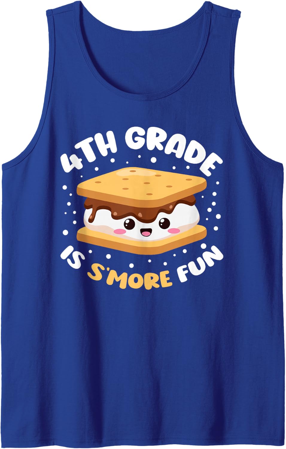 Funny Fourth Grade is S'More Fun Back to School Teacher Sleeveless Tank Top - Royal Blue