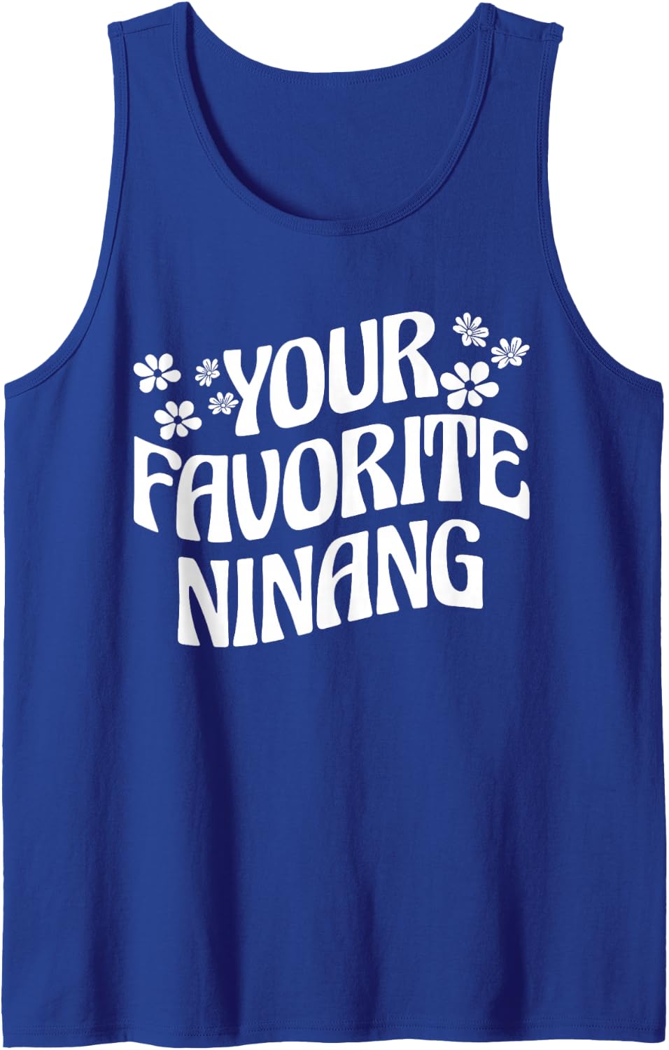 Your Favorite Ninang Godmother Godchild Retro Vintage Sleeveless Tank Top - Royal Blue