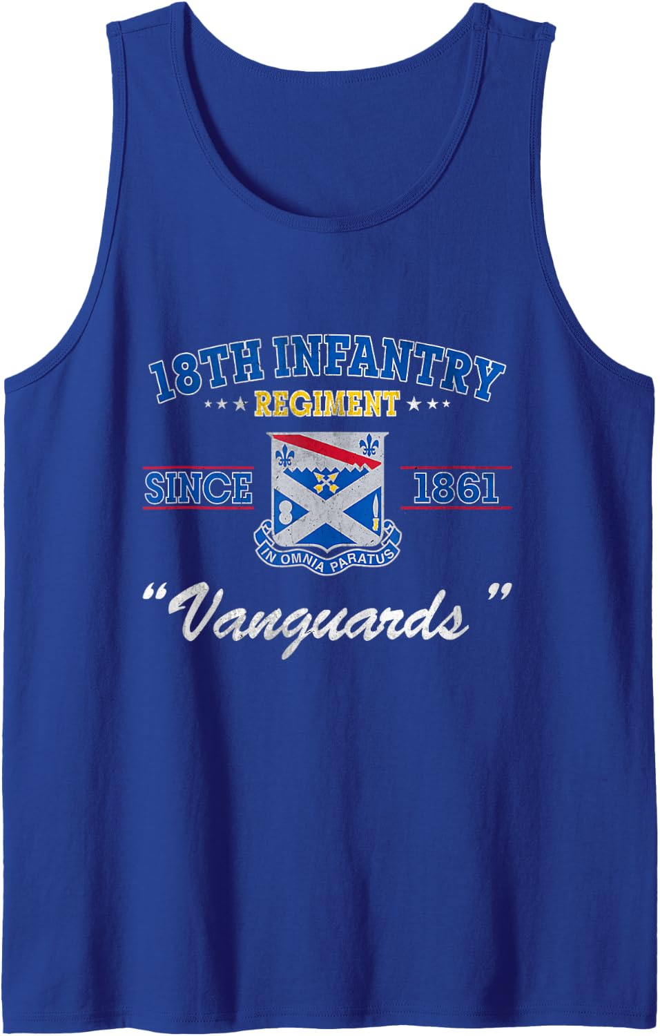 18th Infantry Regiment Veteran Military Father Day Sleeveless Tank Top - Royal Blue