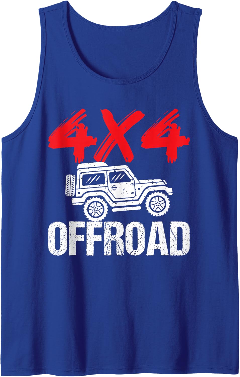 4x4 Offroad Mud Trail Off Road Truck 4WD Adventure Sleeveless Tank Top - Royal Blue