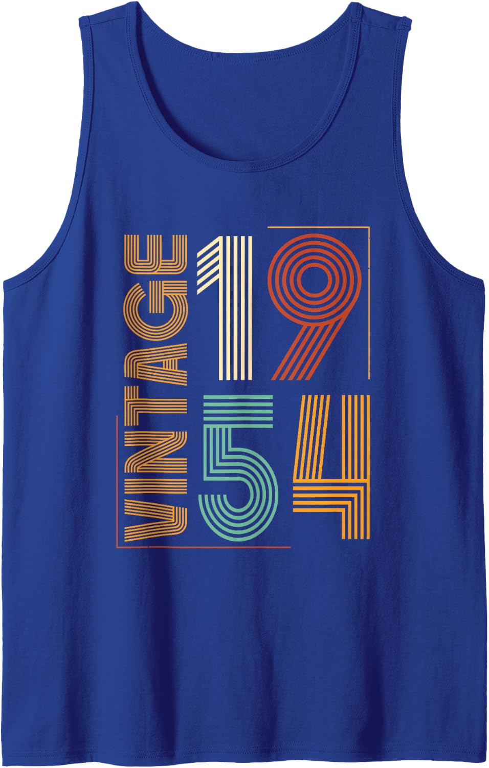 Vintage 1954 Tshirt Men Limited Edition Bday 1954 Birthday Sleeveless Tank Top - Royal Blue