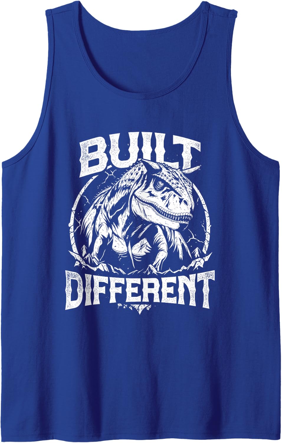 Carnotaurus Built Dino Different Vintage Dinosaur Lover Sleeveless Tank Top - Royal Blue