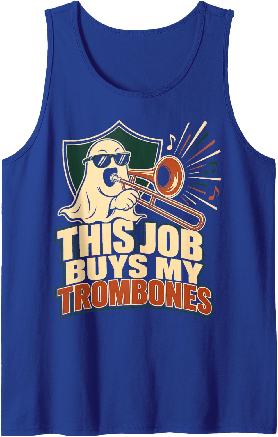 This Job Buys My Trombones Trombone Music Humor Sleeveless Tank Top - Royal Blue