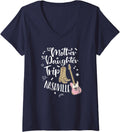 Womens Mother Daughter Trip Nashville V-Neck T-Shirt - Navy Blue