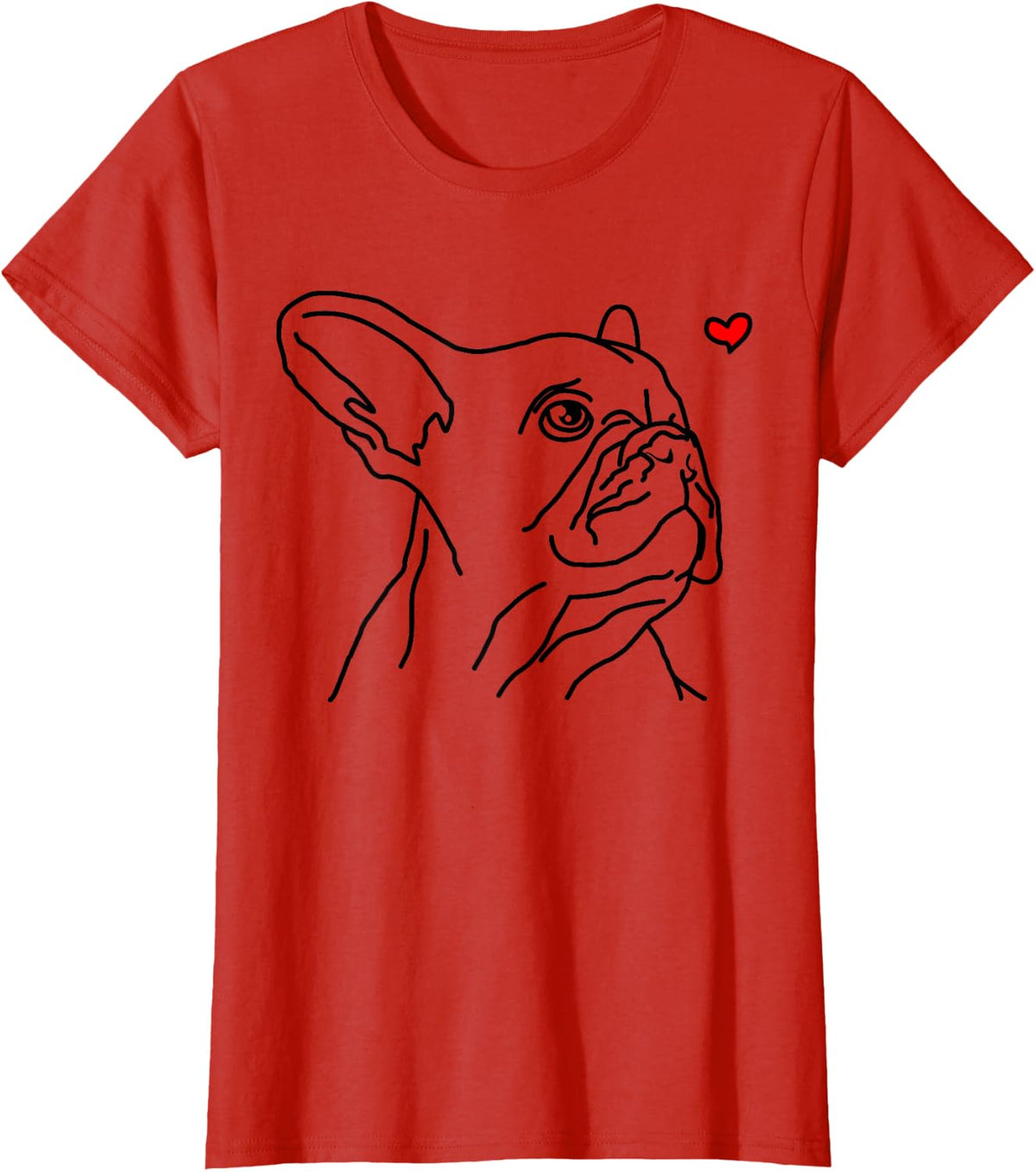 French Bulldog Love Wifey Frenchie Gift Idea T-Shirt - Red