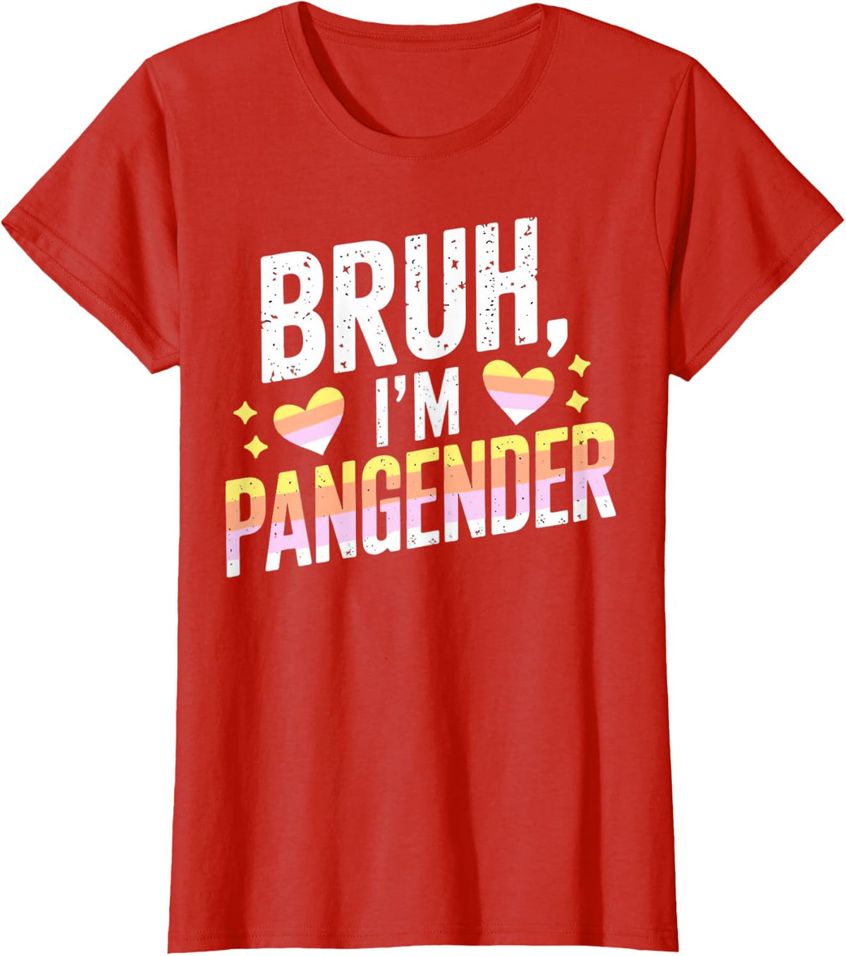 Bruh I'm Pangender Lgbtq Pride Month Queer Pangender T-Shirt - Red