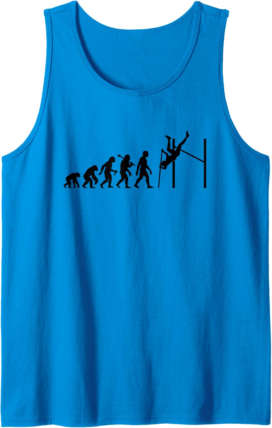 Pole Vaulter Evolution Pole Vaulting for Athletes Athletics Sleeveless Tank Top - Sapphire Blue