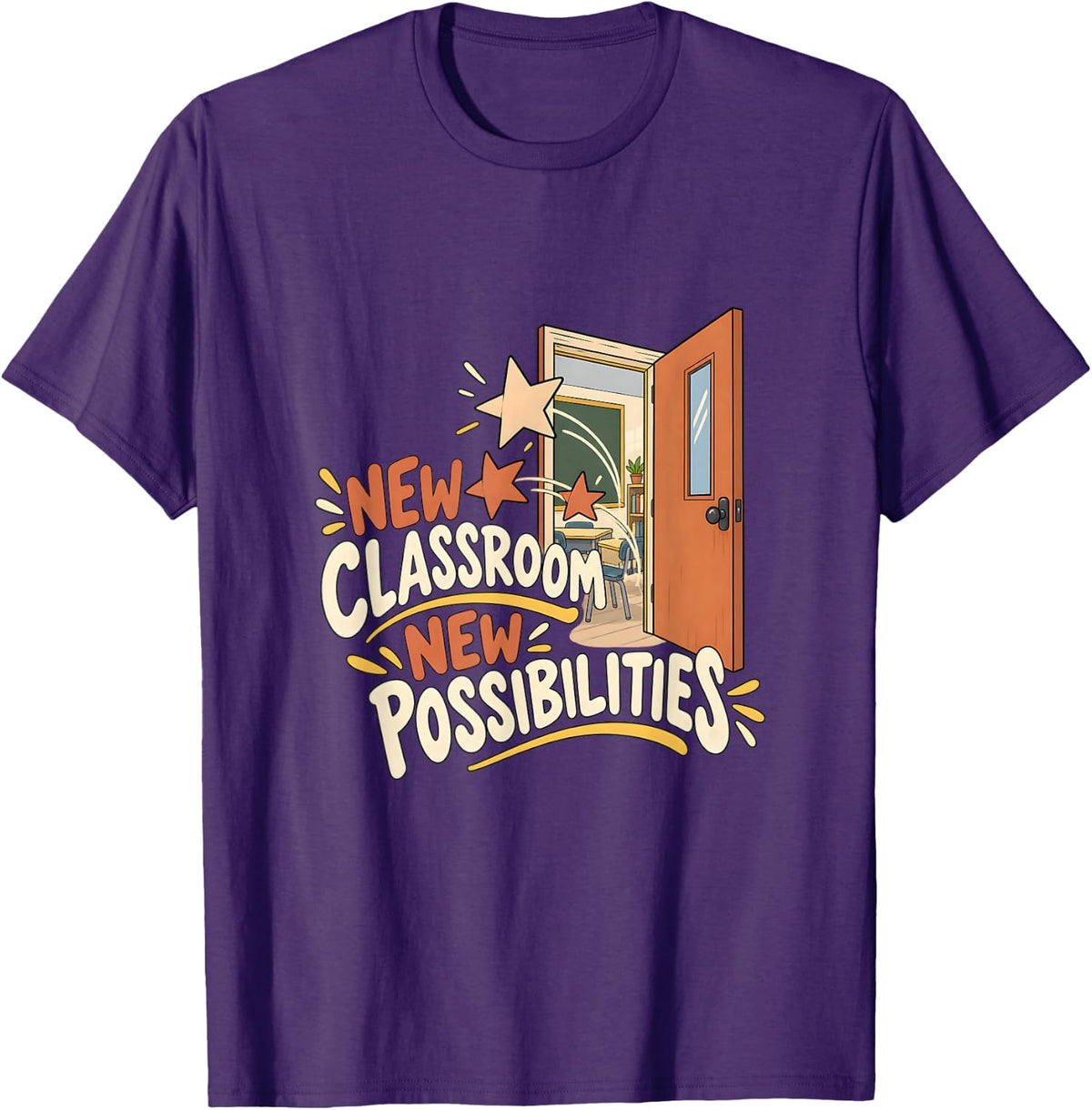 Substitute Teacher New Classroom Shared Discoveries T-Shirt - Purple