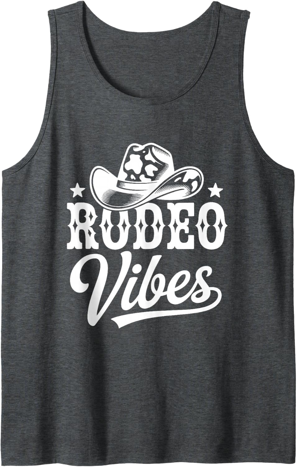 Rodeo Vibes Tank Top - Dark Heather Grey