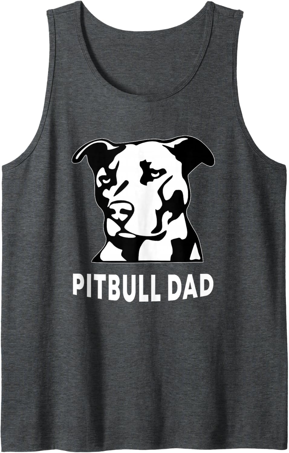 Mens Proud Pitbull Dad Men's Pit Bull Dog Shirt Sleeveless Tank Top - Dark Heather Grey