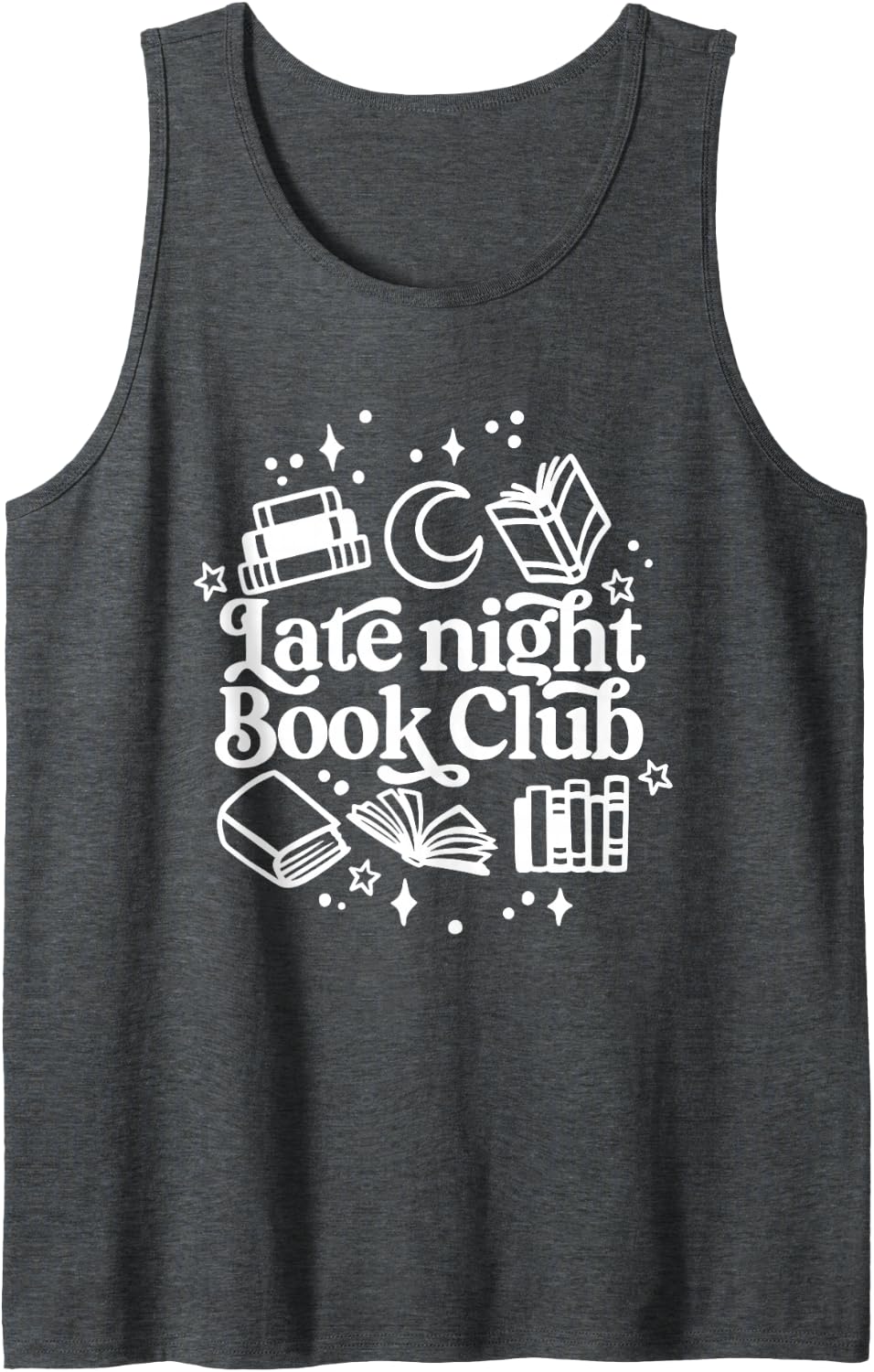 Quote Sleeveless Tank Top - Dark Heather Grey