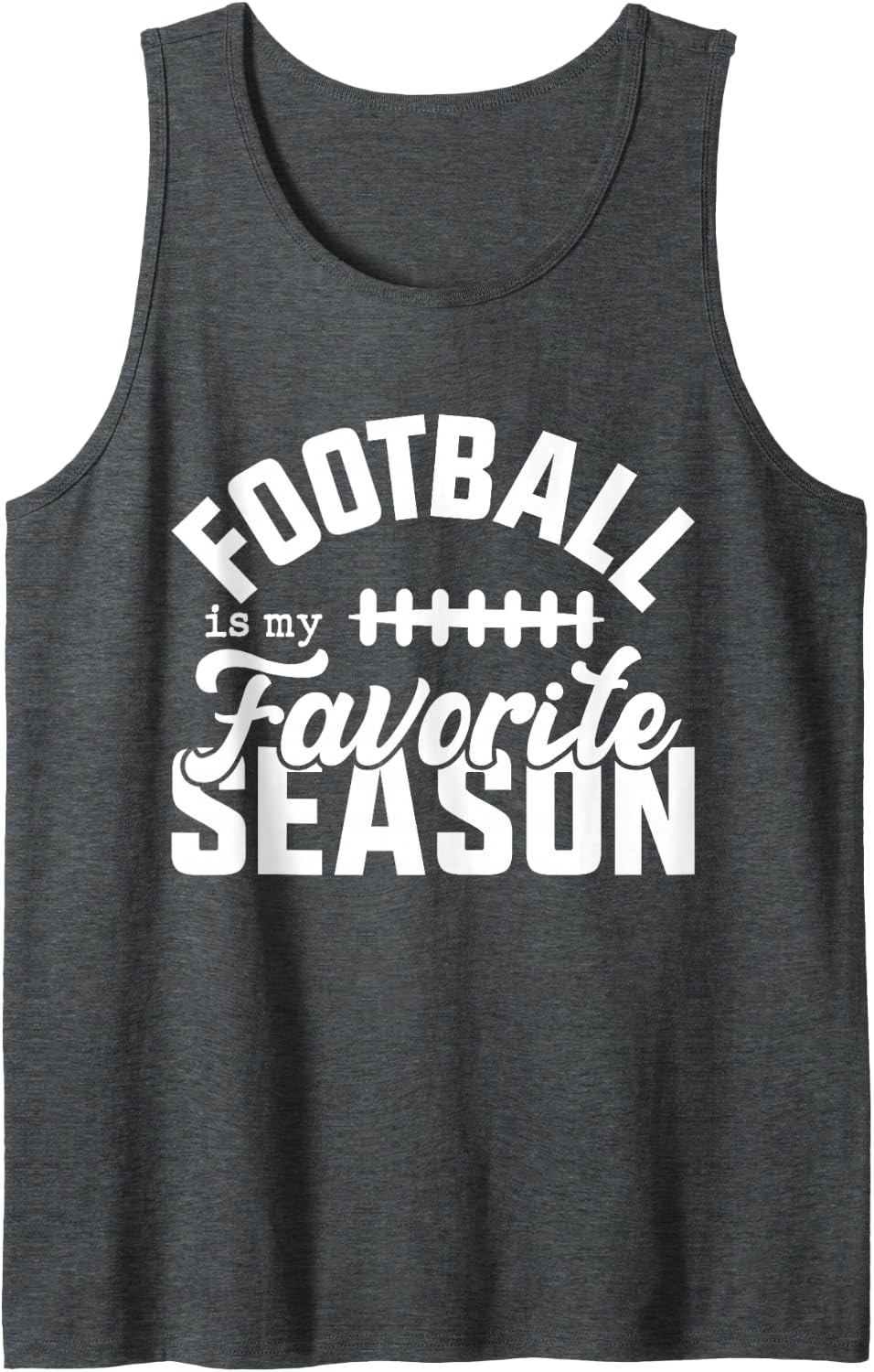 American Football is My Favorite Season Vintage Football Fan Sleeveless Tank Top - Dark Heather Grey