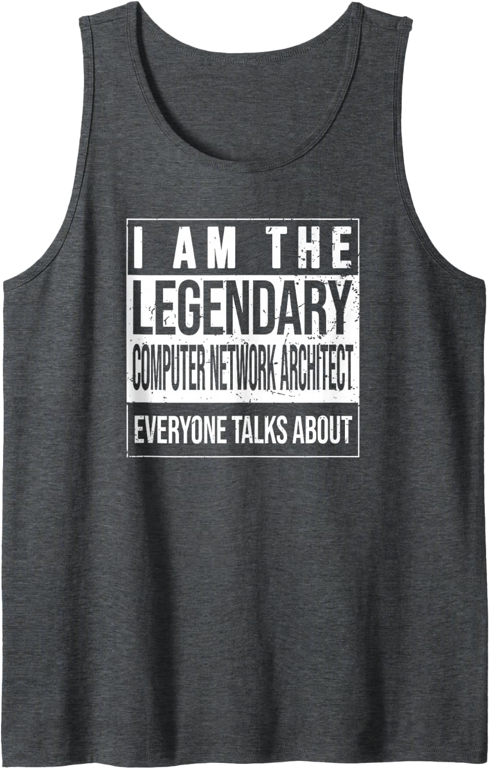 Developer Birthday Born Computer-Network-Architect Sleeveless Tank Top - Dark Heather Grey