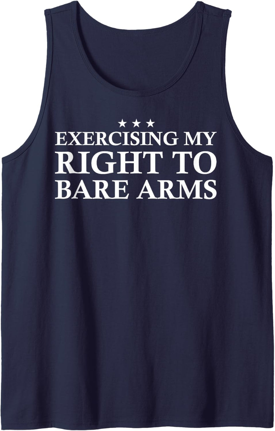 Exercising My Right to Bare Arms Tank Top - Navy Blue