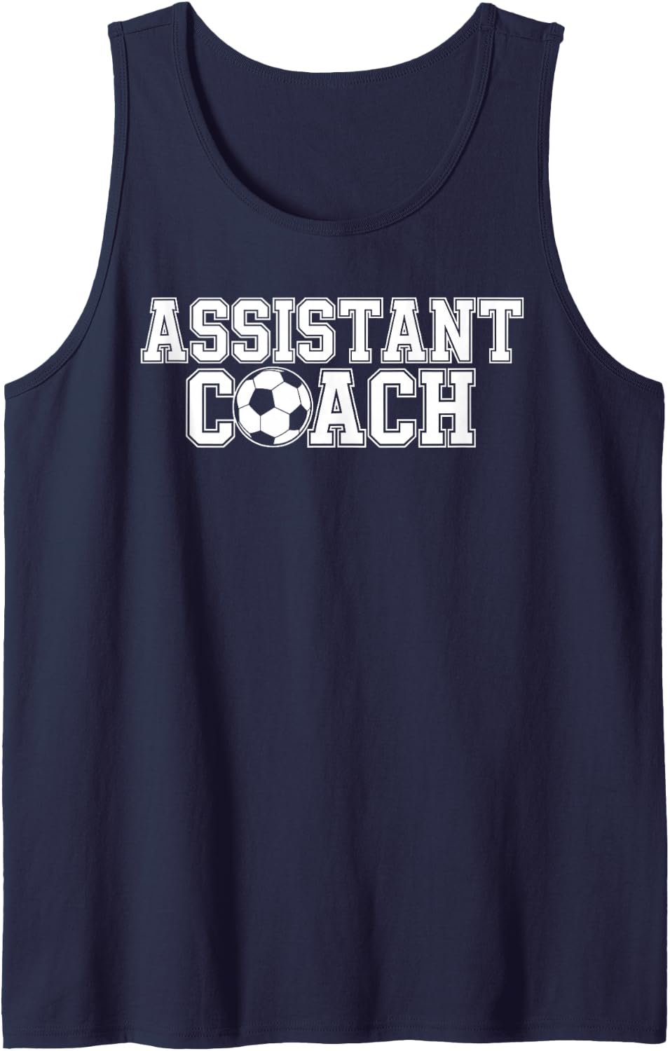Funny Soccer Assistant Coach Art for Men Women Soccer Coach Sleeveless Tank Top - Navy Blue