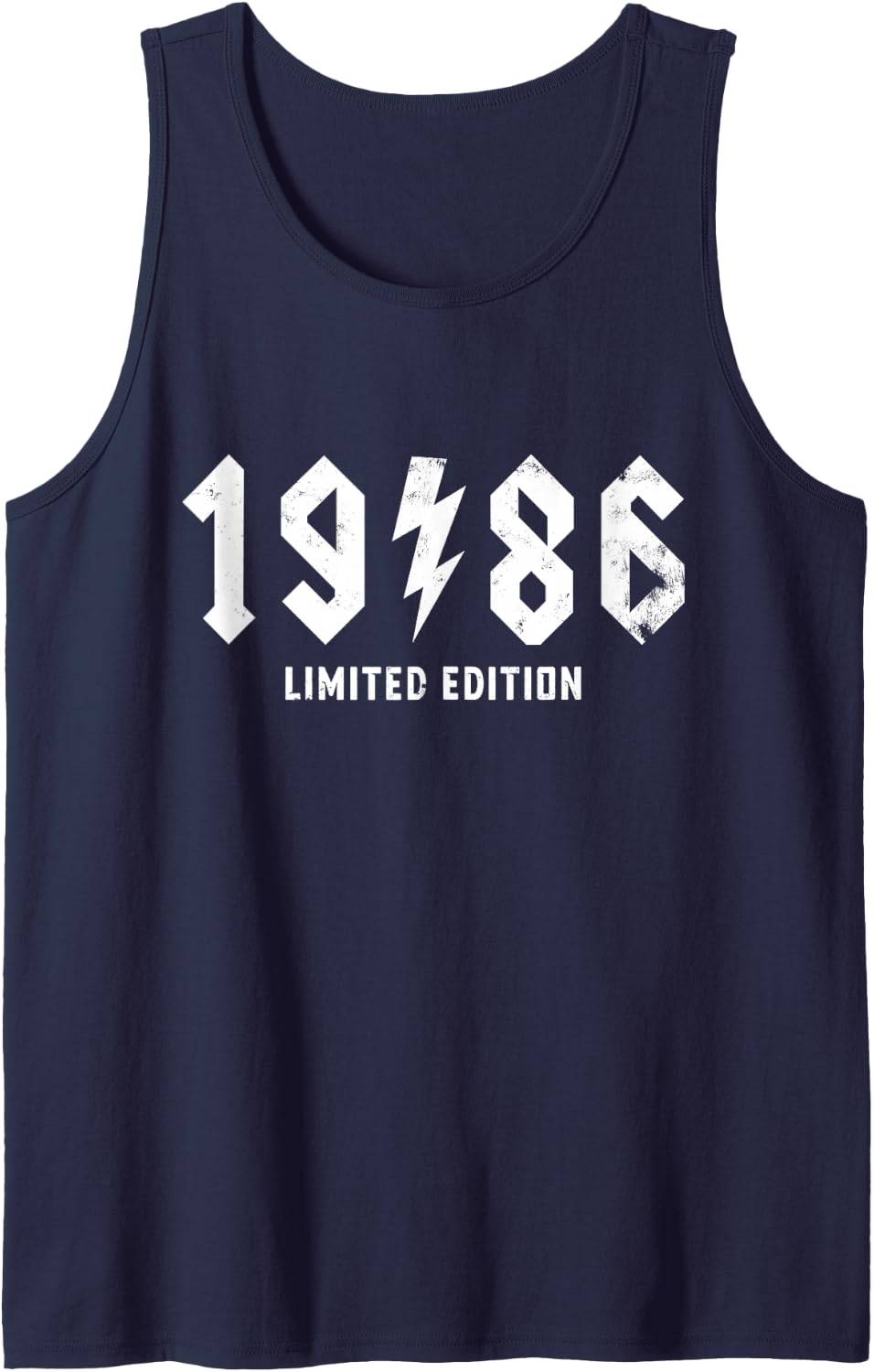Vintage Legends 40th Birthday Rock Legendary 1986 Classic Sleeveless Tank Top - Navy Blue