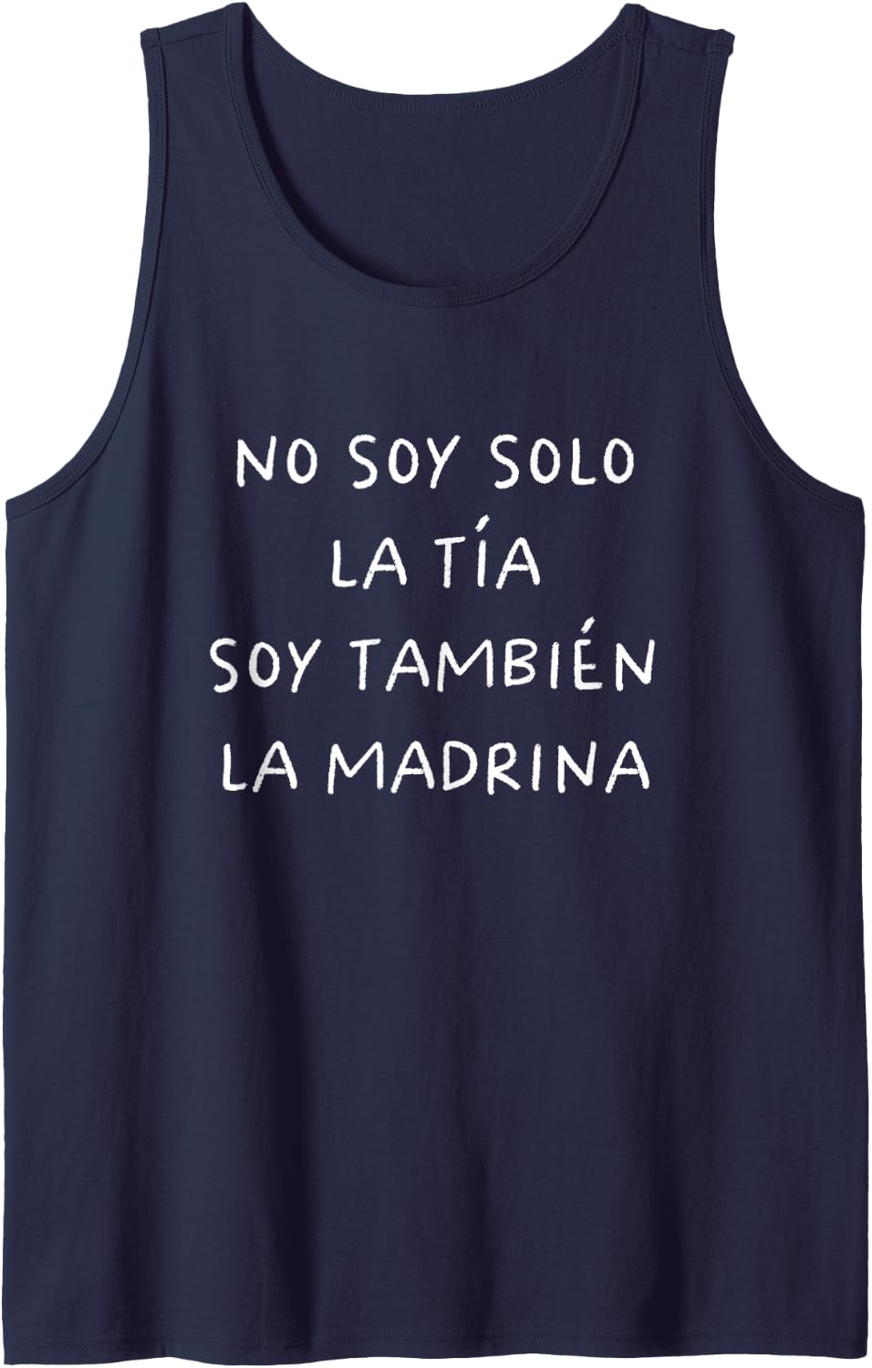 No Soy Solo La Tía Soy También La Madrina Spanish Godmother Sleeveless Tank Top - Navy Blue