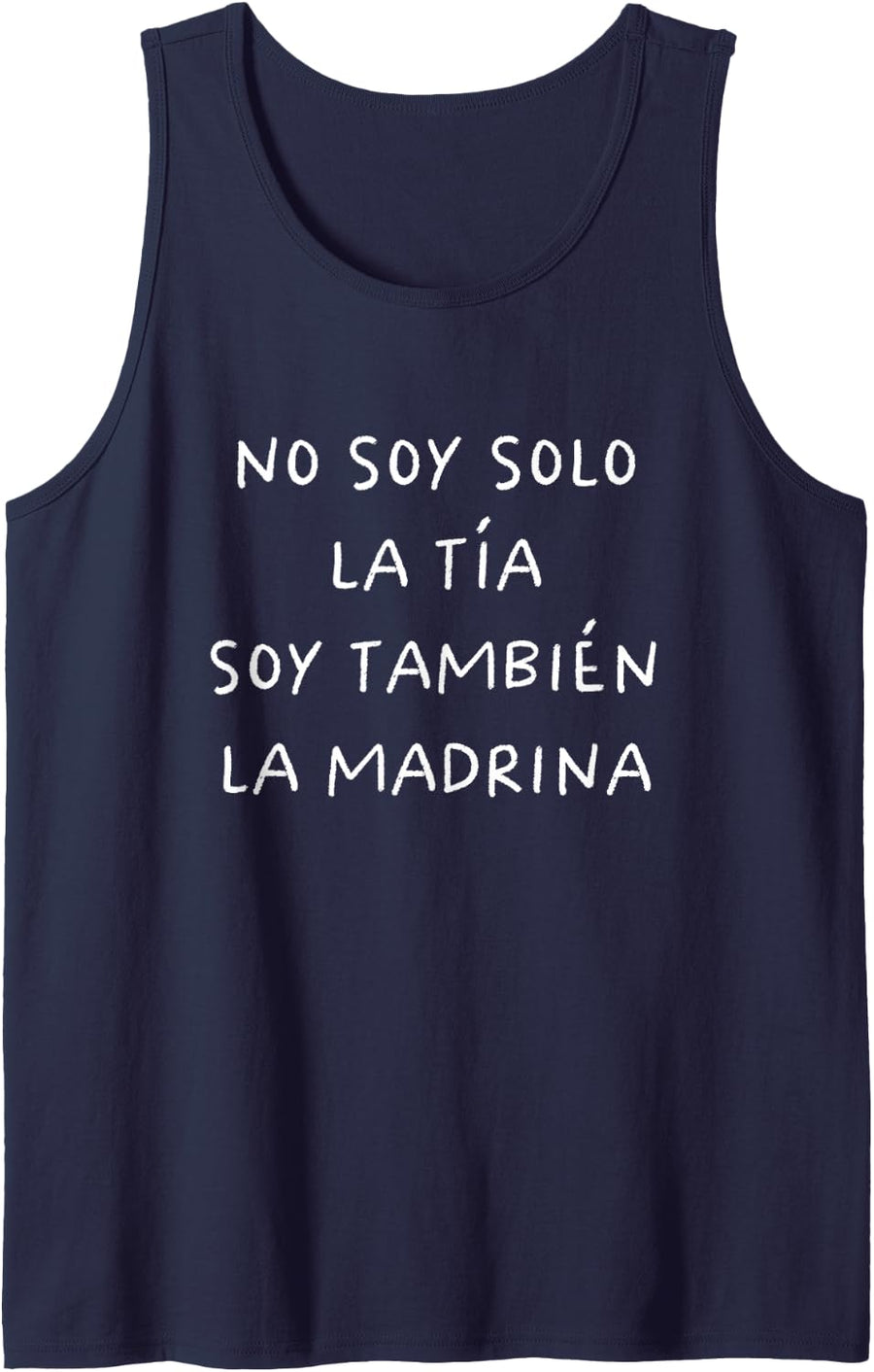 No Soy Solo La Tía Soy También La Madrina Spanish Godmother Sleeveless Tank Top - Navy Blue