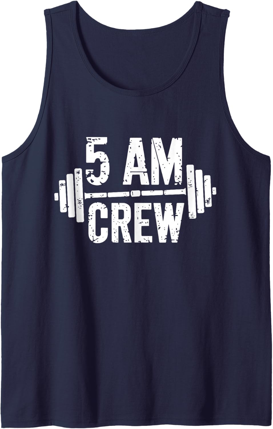 5 AM Crew, Gym Rat Gym Reaper, Funny Workout Exercise Tank Top - Navy Blue