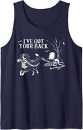 I've Got Your Back Halloween Dog Skeleton Bernese Mountain Sleeveless Tank Top - Navy Blue