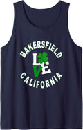 Happy St. Patricks Day, Bakersfield, California Sleeveless Tank Top - Navy Blue
