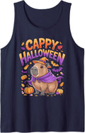 Cappy Halloween Capybara Witch T-Shirt Tank Top - Navy Blue