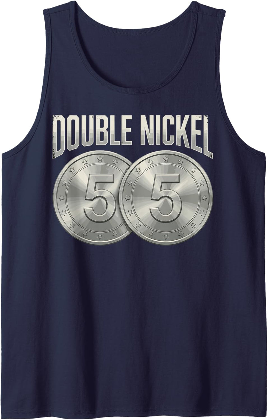 Double Nickel 55 MPH Trucker Semi Truck Driver Highway Tee Sleeveless Tank Top - Navy Blue