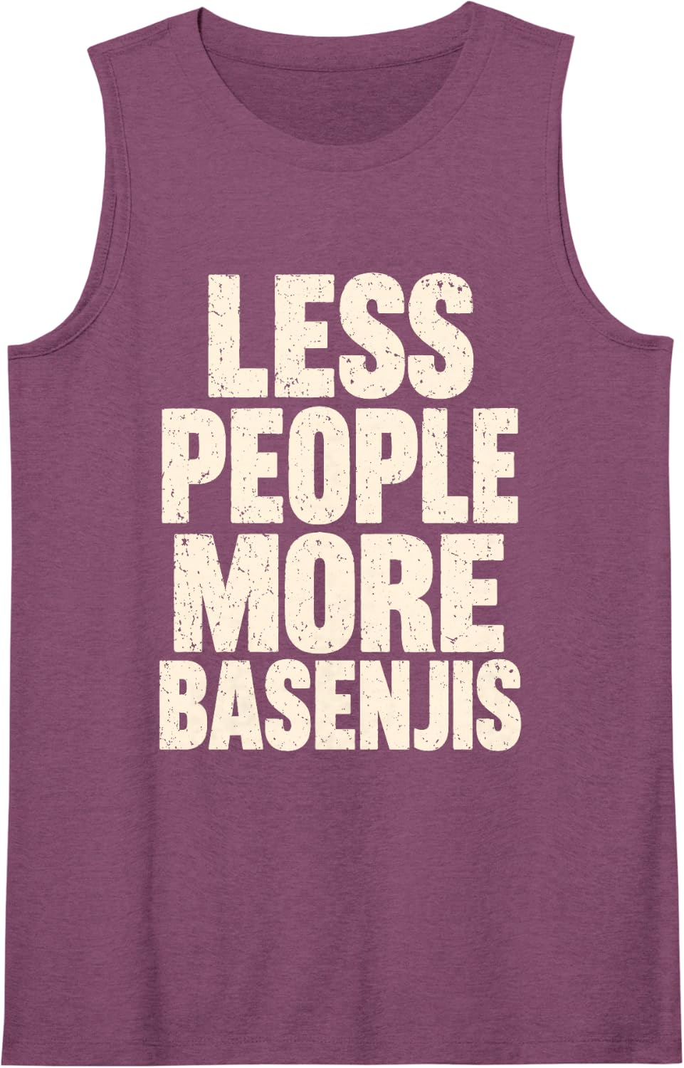 Less People More Basenjis Dog Lover Sleeveless Tank Top - Purple