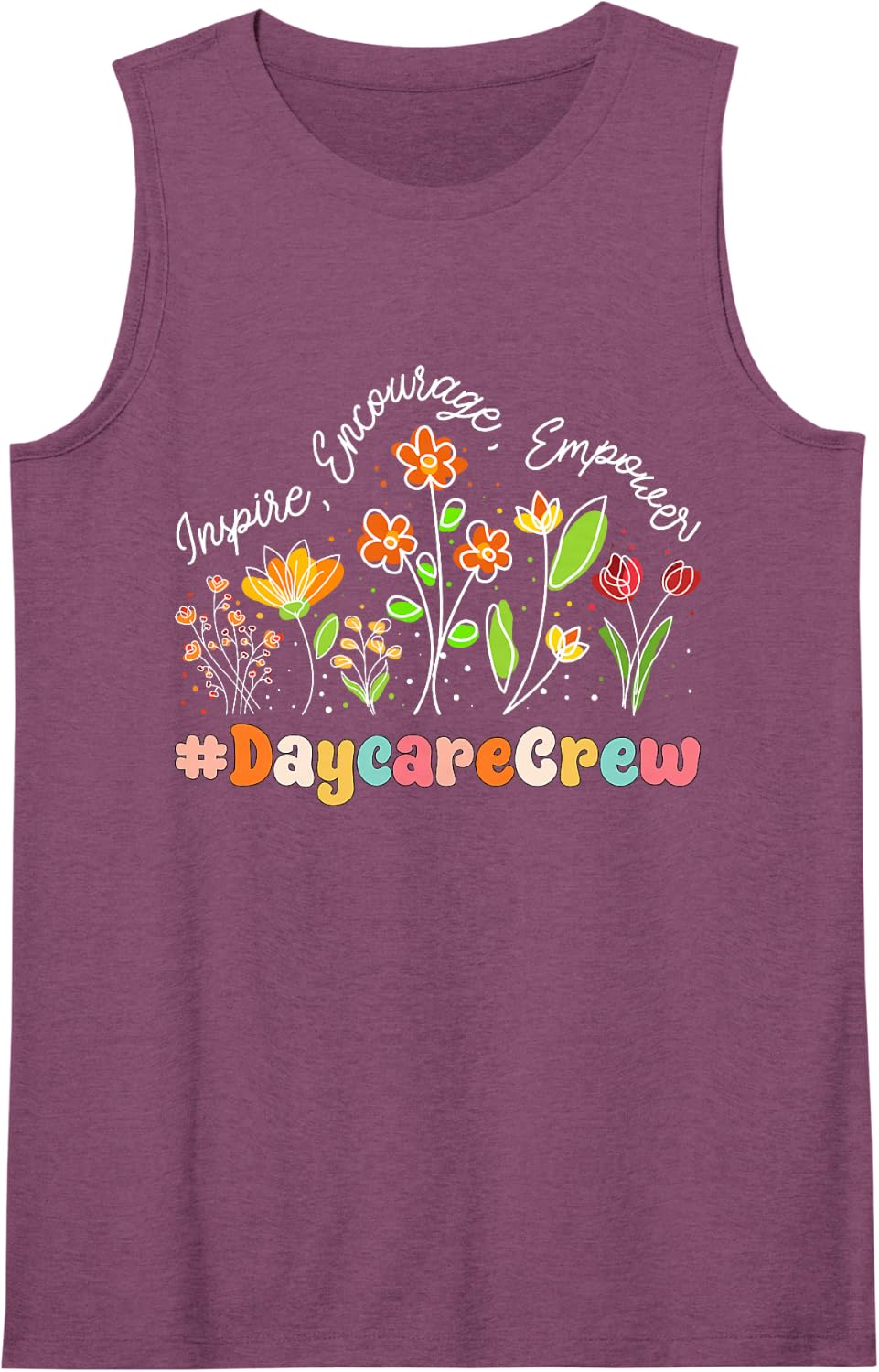 Daycare Crew Appreciation Week Teacher Back to School Sleeveless Tank Top - Purple