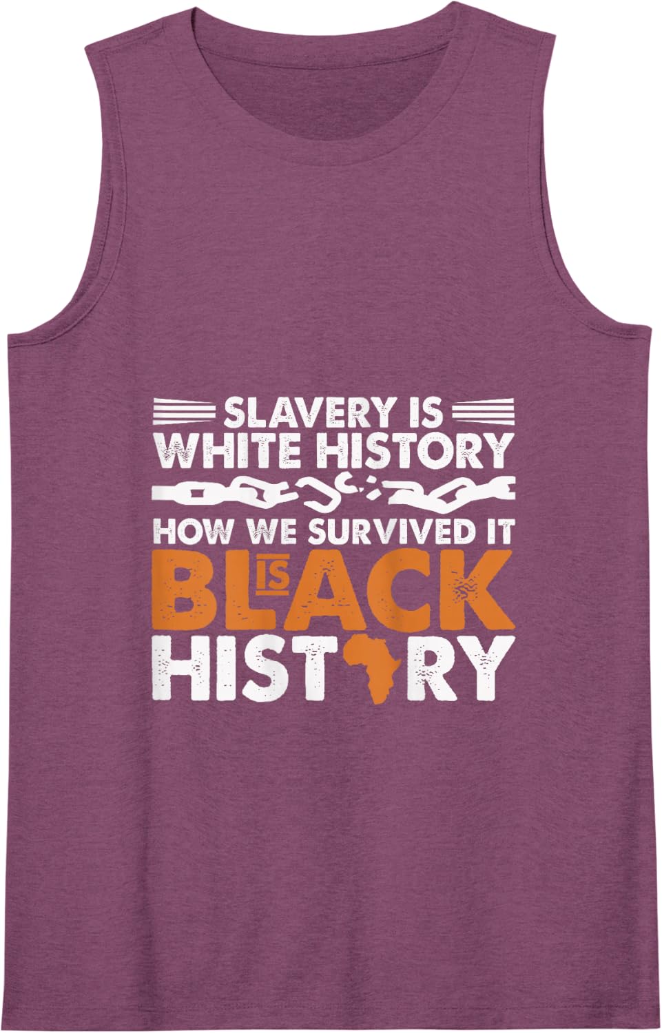 Slavery Is White History How We Survived Is Black History Tank Top - Purple